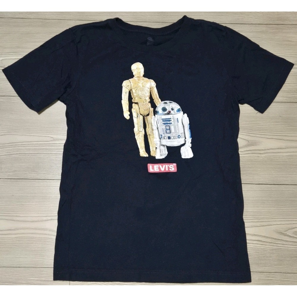 Star Wars X Levi's Shirt Youth Size Large C3PO R2D2 Rare